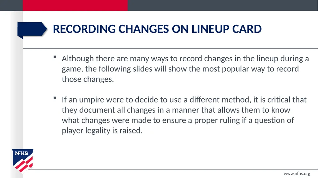 2020-21 NFHS Softball Substituting, Lineup - slide 12 of 57