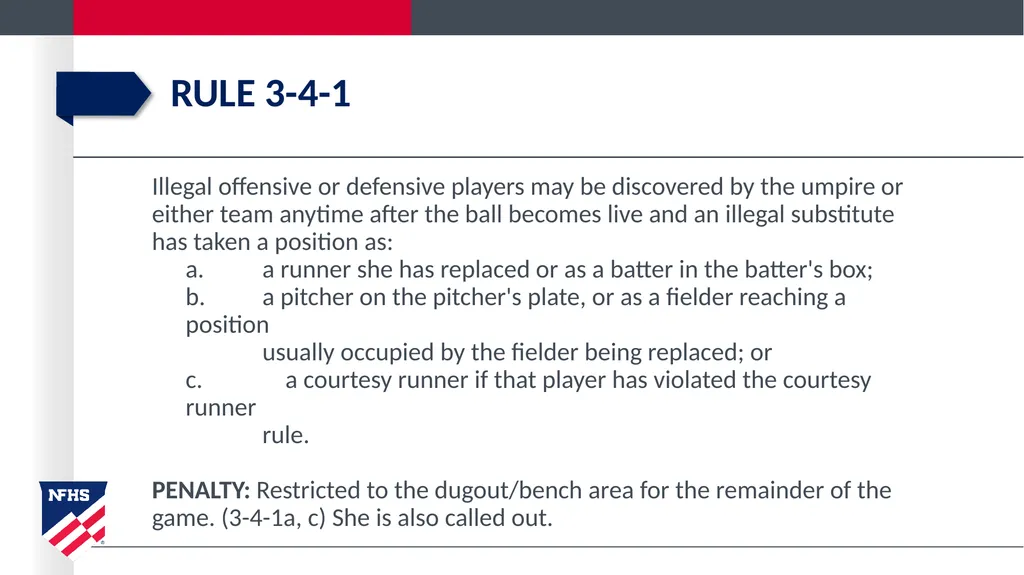 2020-21 NFHS Softball Substituting, Lineup - slide 37 of 57