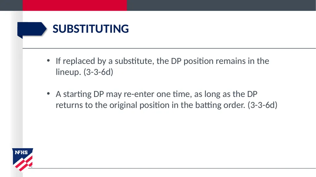 2020-21 NFHS Softball Substituting, Lineup - slide 19 of 57