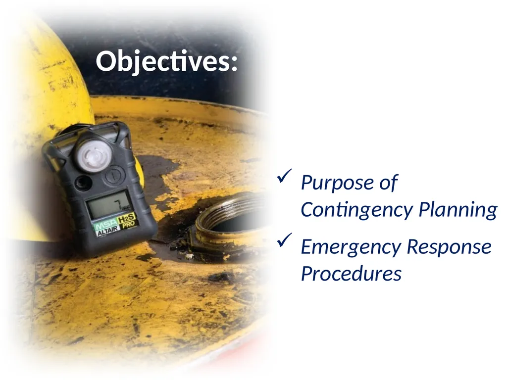1 Hydrogen Sulfide (H2S) Emergency Response & - slide 2 of 28