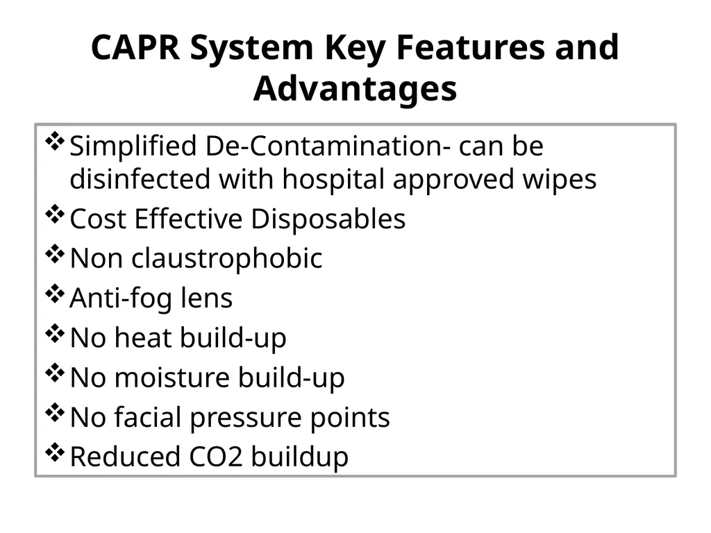 PAPR/CAPR Training MAXAIR®710 DLC CAPR®System CAPR - slide 9 of 28