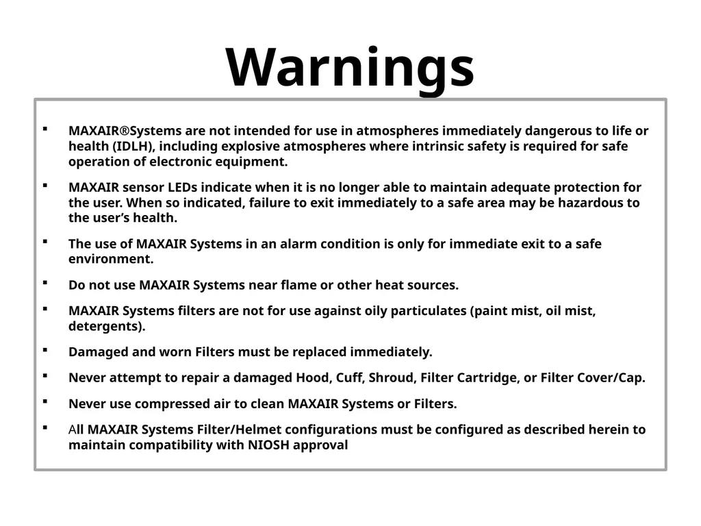 PAPR/CAPR Training MAXAIR®710 DLC CAPR®System CAPR - slide 3 of 28