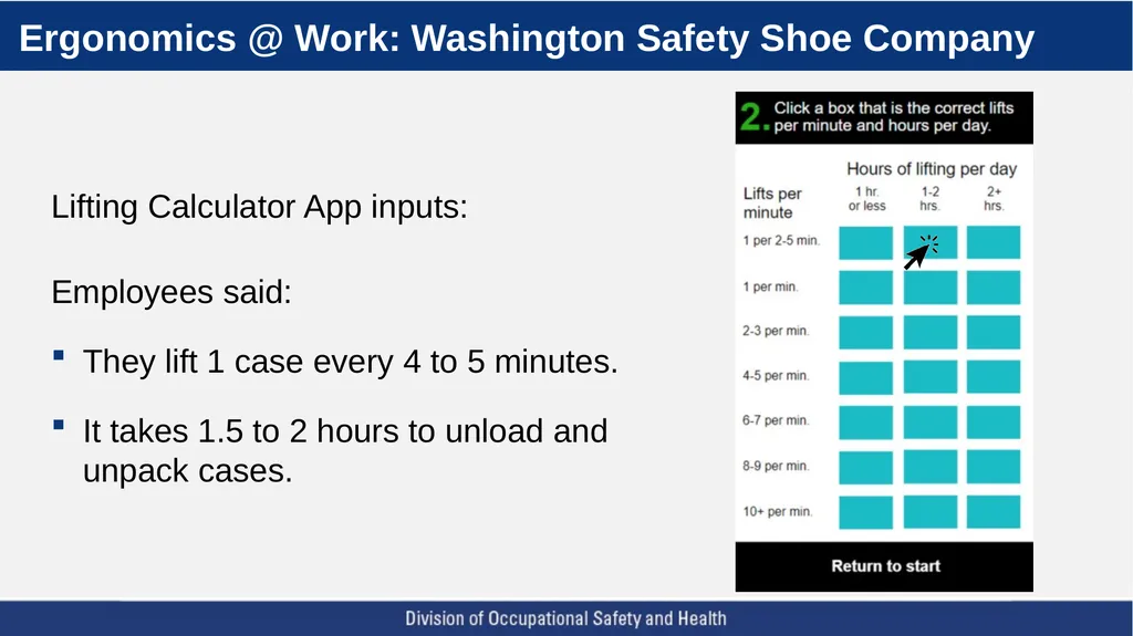 A Five Step Ergonomics Process: Finding and Fixing - slide 20 of 37