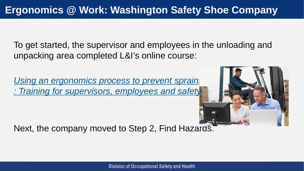 A Five Step Ergonomics Process: Finding and Fixing - slide 8 of 37