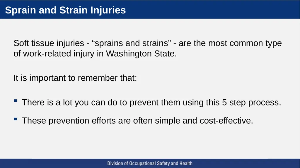 A Five Step Ergonomics Process: Finding and Fixing - slide 4 of 37