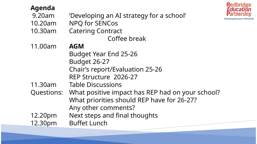Members Meeting 3rd July 2026 1 2 Agenda 9.20am - slide 2 of 17