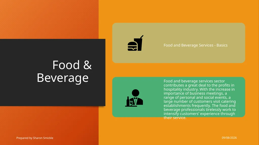 Develop and update food and beverage knowledge - slide 6 of 20
