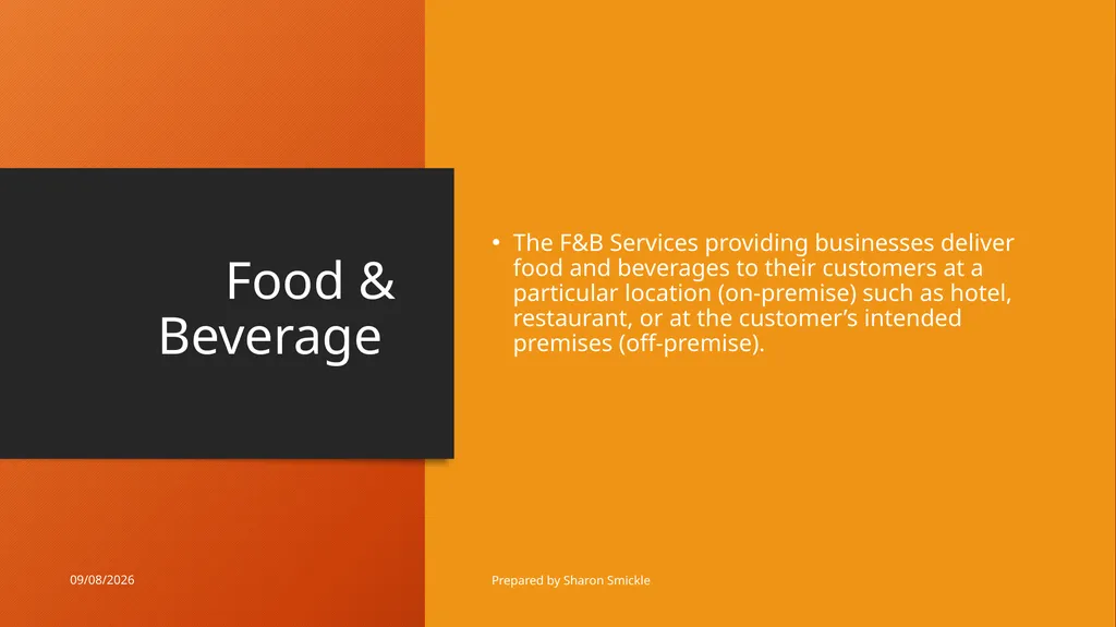 Develop and update food and beverage knowledge - slide 7 of 20