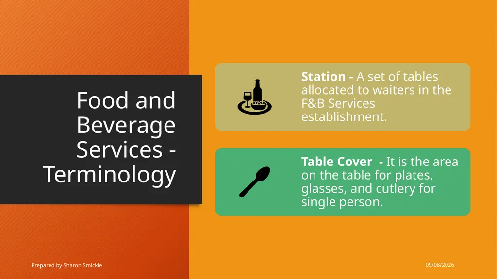 Develop and update food and beverage knowledge - slide 16 of 20