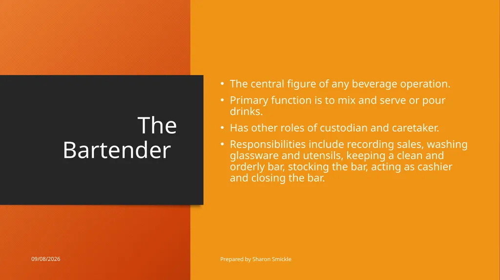 Develop and update food and beverage knowledge - slide 4 of 20