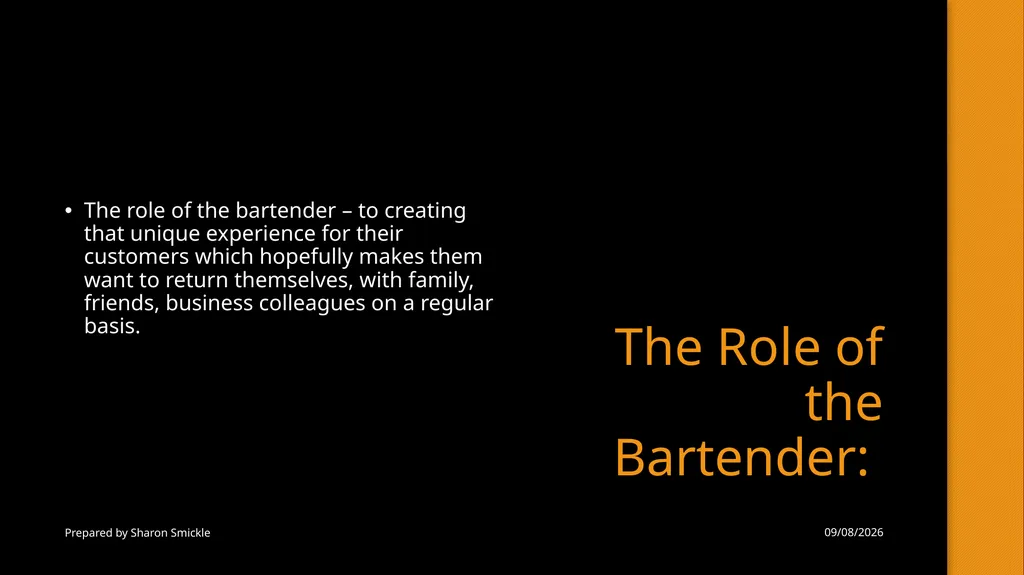 Develop and update food and beverage knowledge - slide 3 of 20