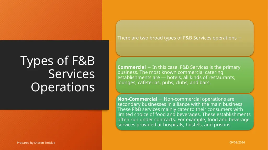 Develop and update food and beverage knowledge - slide 10 of 20
