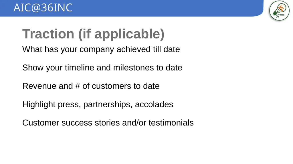 Business Plan Template AIC@36INC Company overview - slide 5 of 10