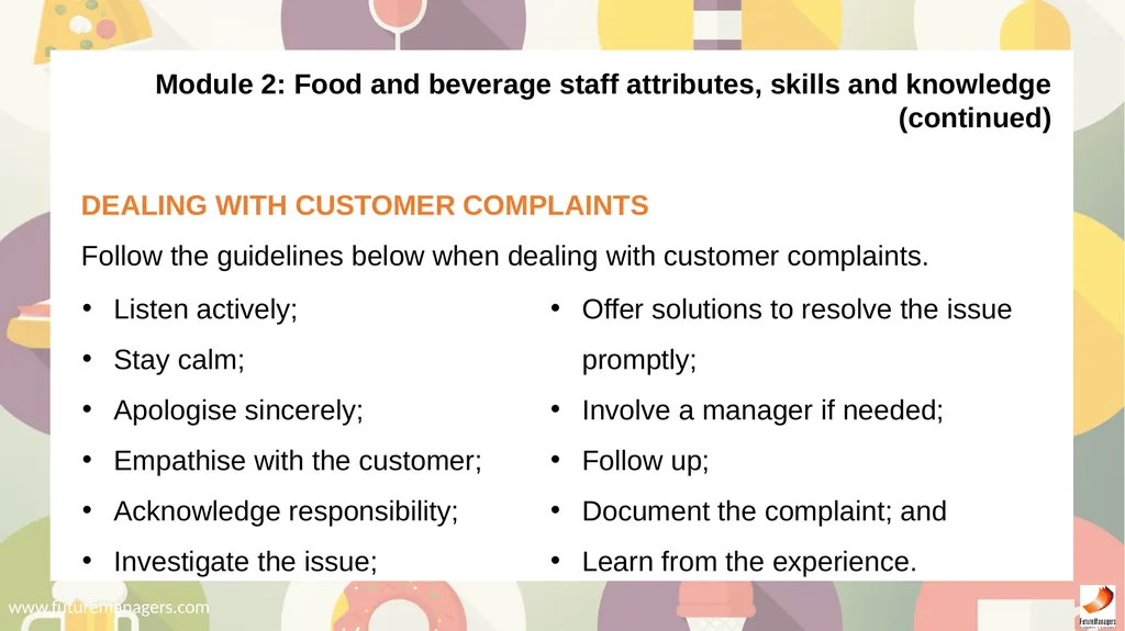 Food and Beverage Services N5 - slide 13 of 72