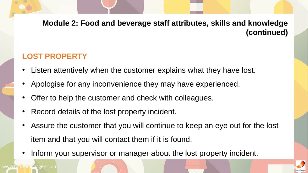 Food and Beverage Services N5 - slide 17 of 72