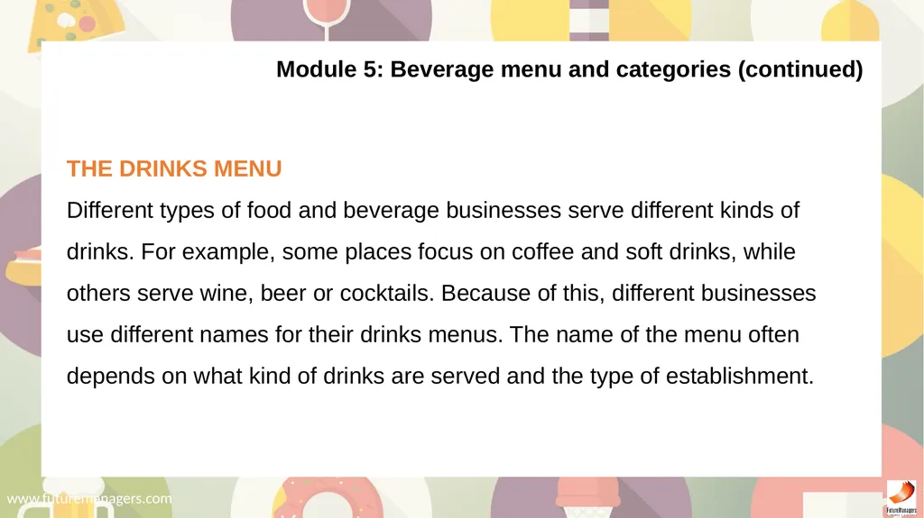 Food and Beverage Services N5 - slide 42 of 72