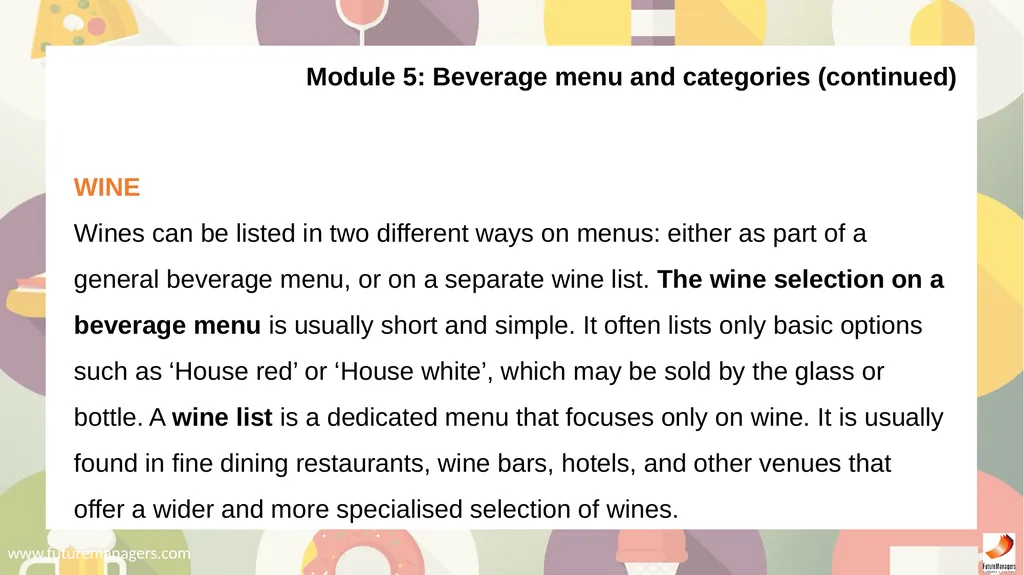 Food and Beverage Services N5 - slide 44 of 72