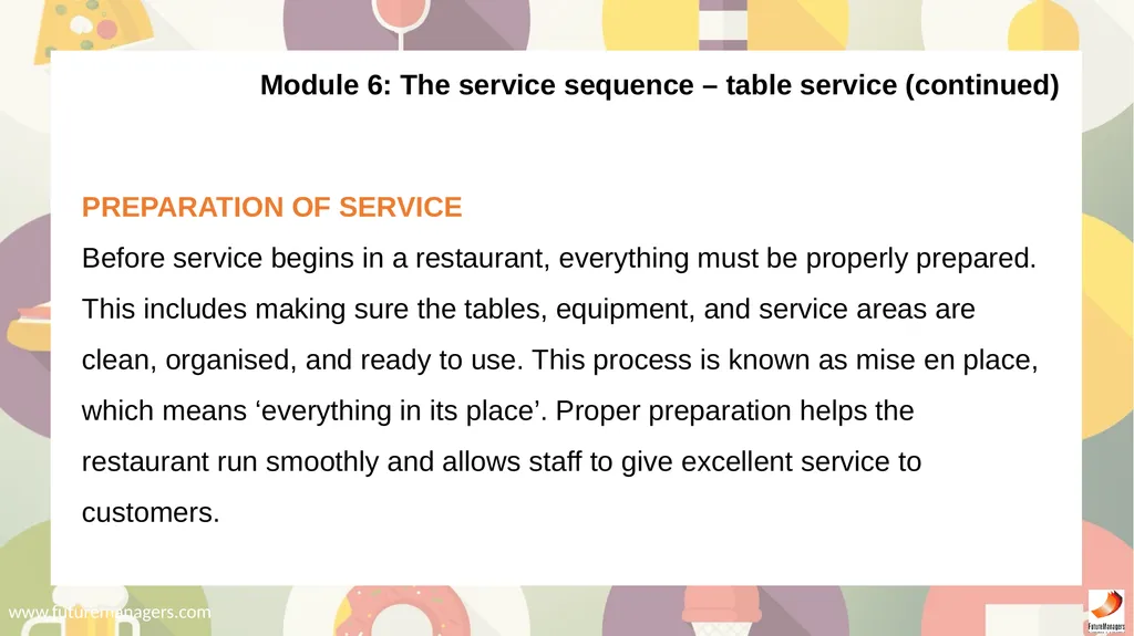 Food and Beverage Services N5 - slide 50 of 72