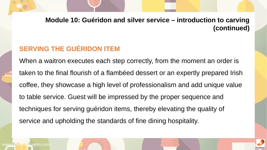 Food and Beverage Services N5 - slide 69 of 72