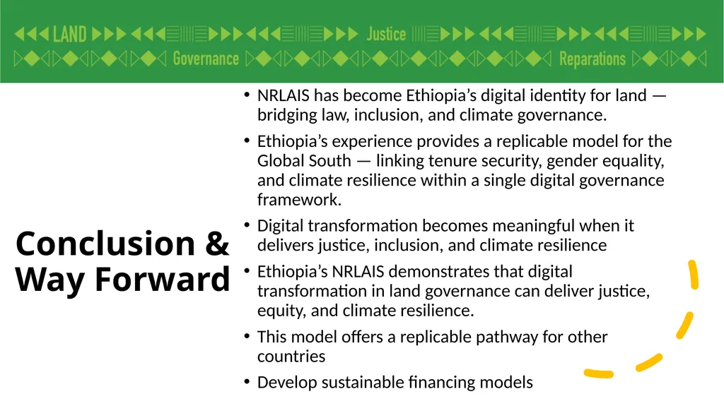 Paper Title: Ethiopia’s Digital Land Information - slide 13 of 14