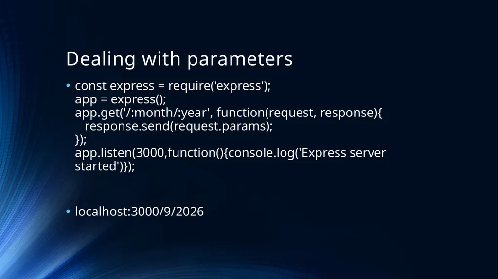 Web Programming Language Week 9 Introducing Node - slide 21 of 26