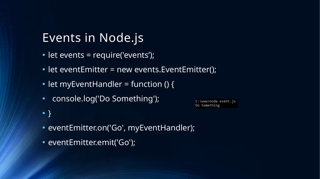 Web Programming Language Week 9 Introducing Node - slide 13 of 26