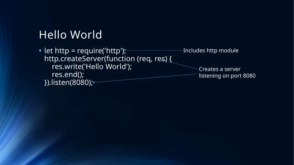 Web Programming Language Week 9 Introducing Node - slide 10 of 26