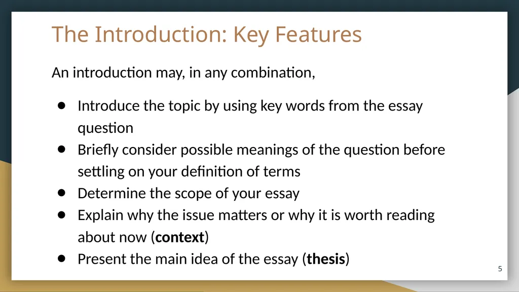 Coursebook Lesson 4 The Introduction and Thesis - slide 5 of 20
