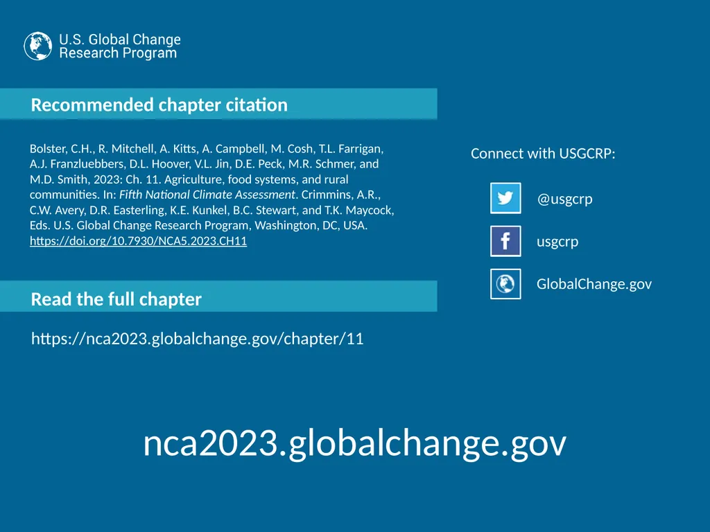 NCA5 Website: https://nca2023.globalchange.gov - slide 21 of 21