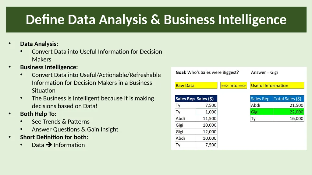 Data Analysis & Business Intelligence Made Easy - slide 6 of 17