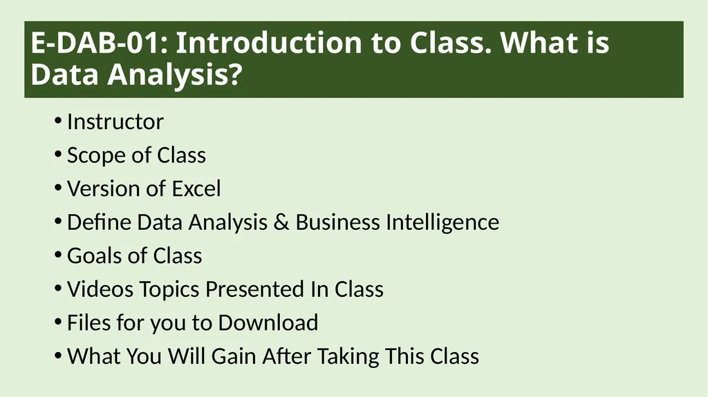 Data Analysis & Business Intelligence Made Easy - slide 2 of 17