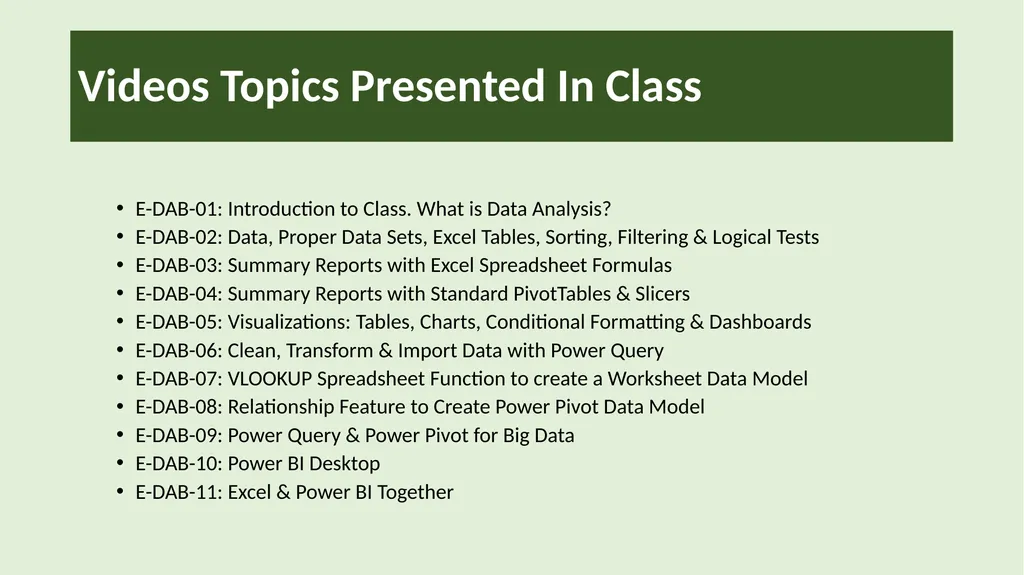 Data Analysis & Business Intelligence Made Easy - slide 13 of 17