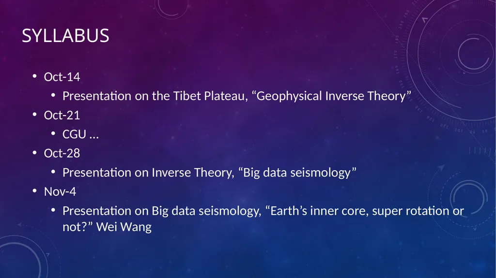 Recent Advances in Geophysics Xiaohua Xu & Kai - slide 9 of 27