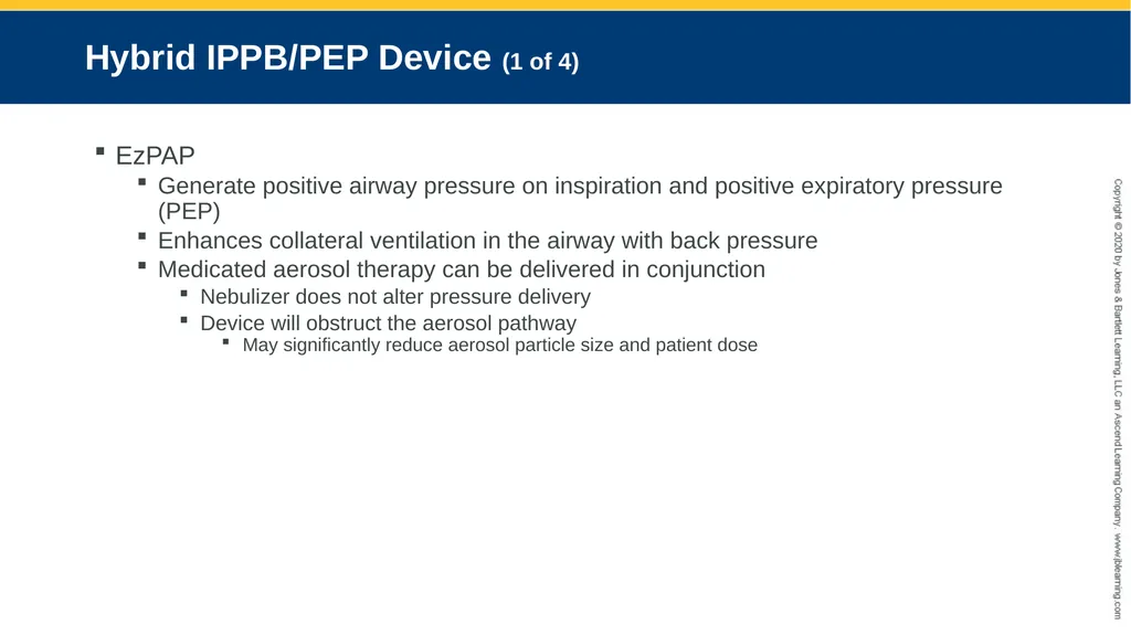 Hyperinflation Therapy CHAPTER 13 Objectives - slide 27 of 68