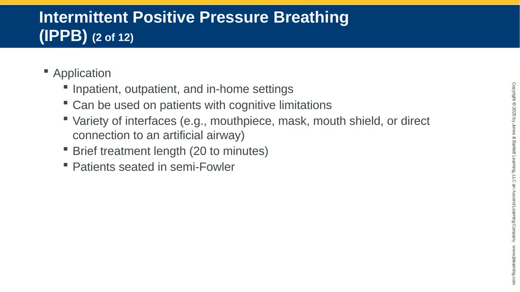 Hyperinflation Therapy CHAPTER 13 Objectives - slide 16 of 68