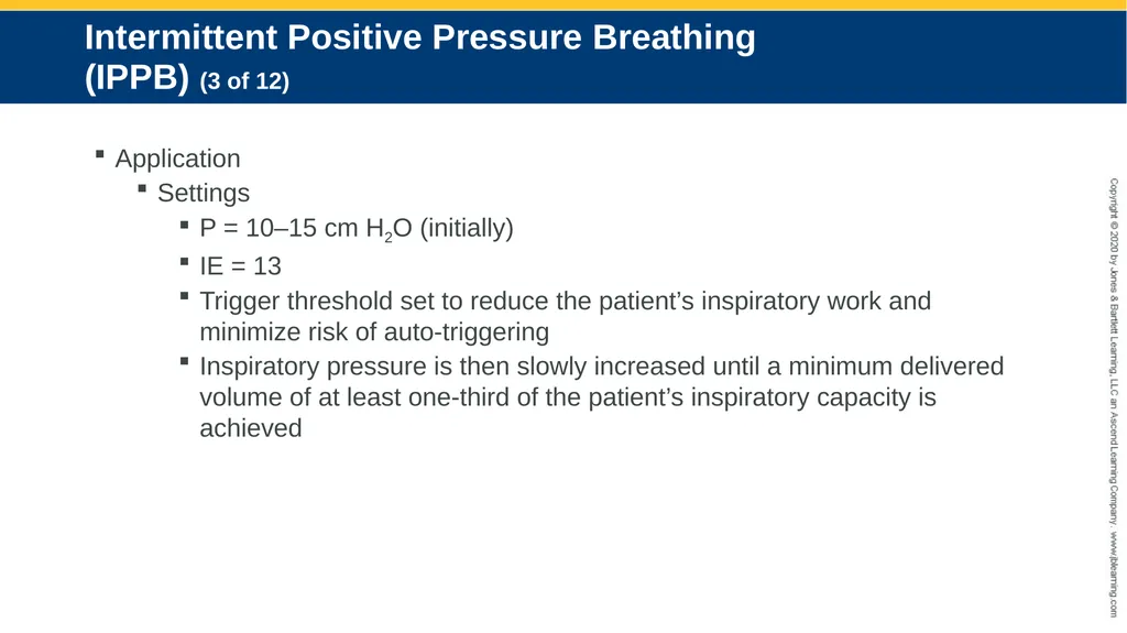 Hyperinflation Therapy CHAPTER 13 Objectives - slide 17 of 68