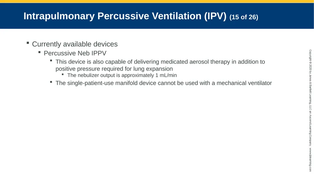 Hyperinflation Therapy CHAPTER 13 Objectives - slide 45 of 68