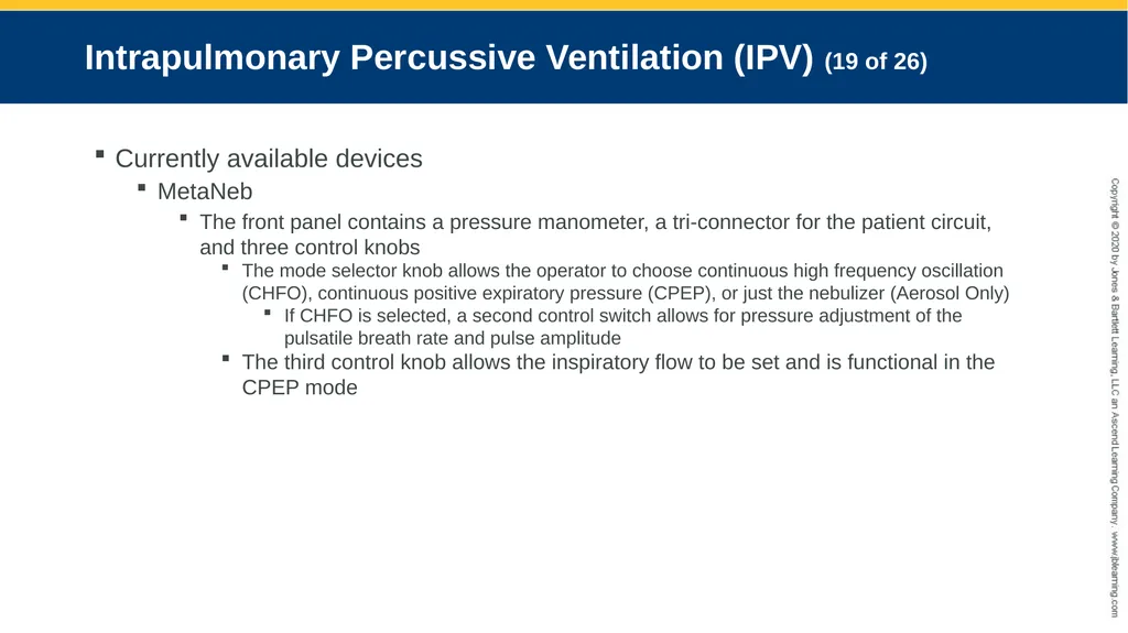Hyperinflation Therapy CHAPTER 13 Objectives - slide 49 of 68
