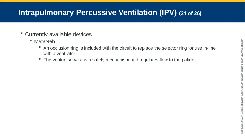 Hyperinflation Therapy CHAPTER 13 Objectives - slide 54 of 68