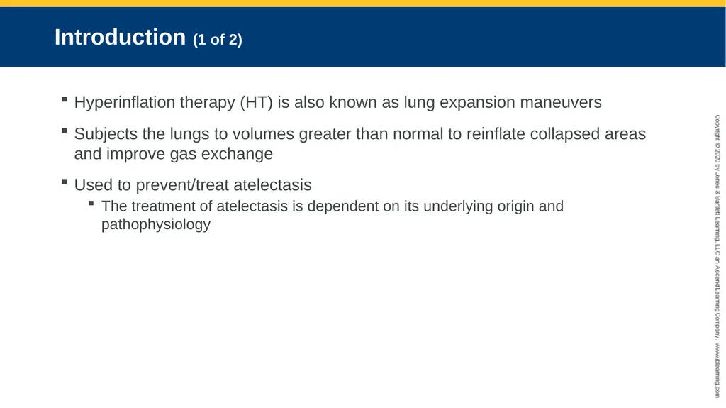 Hyperinflation Therapy CHAPTER 13 Objectives - slide 3 of 68