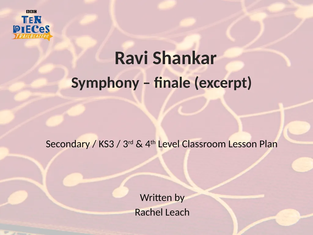 Ravi Shankar Symphony – finale (excerpt) Secondary - slide 2 of 28