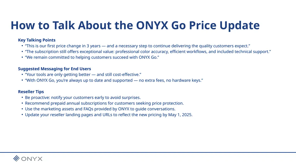 Why the Change? This marks the first pricing - slide 4 of 6