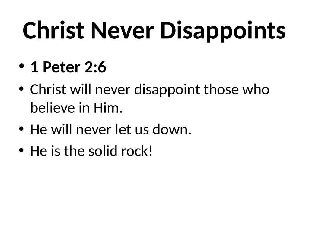 Dealing with Disappointment What Disappoints You? - slide 16 of 17