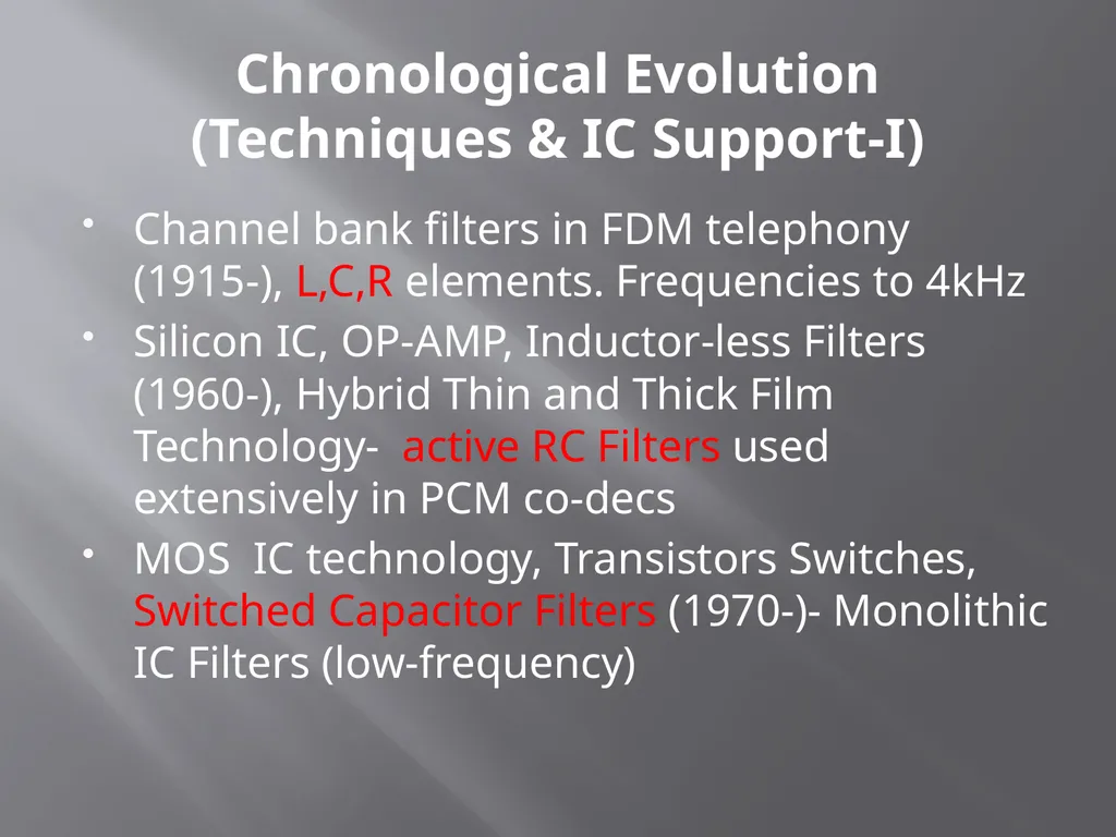 Modern Analog/ Integrated Circuit Filters Analysis - slide 4 of 9