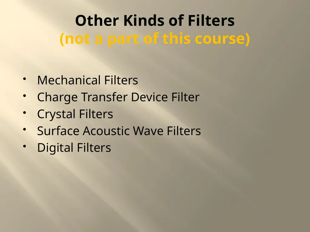 Modern Analog/ Integrated Circuit Filters Analysis - slide 8 of 9