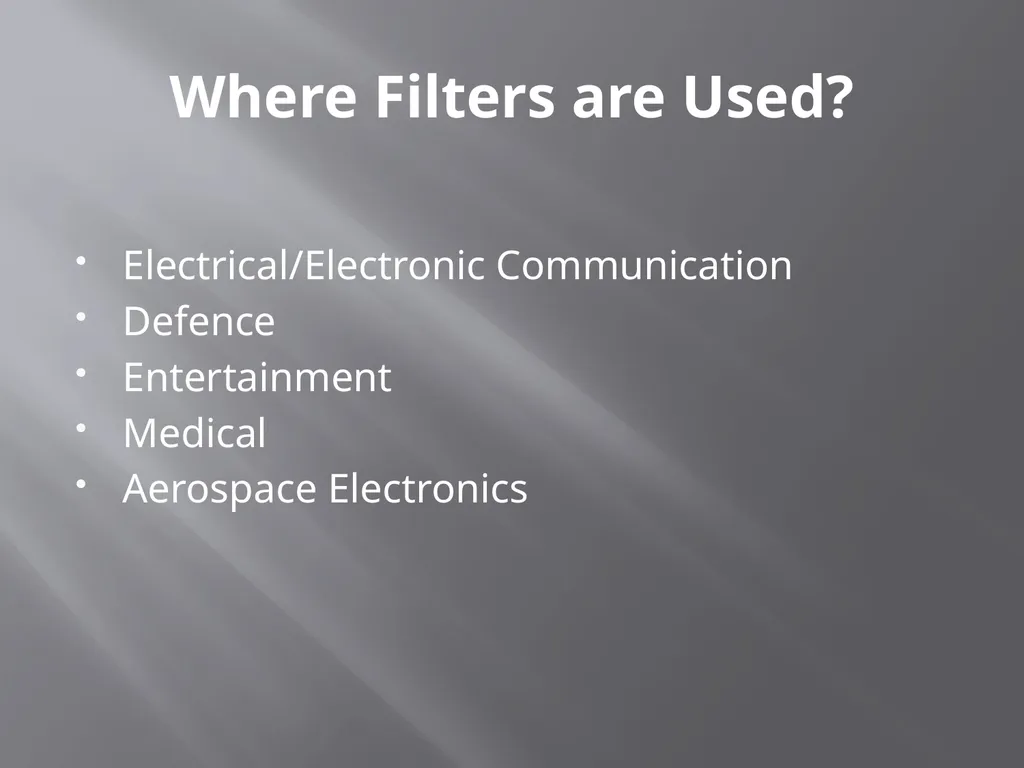 Modern Analog/ Integrated Circuit Filters Analysis - slide 3 of 9