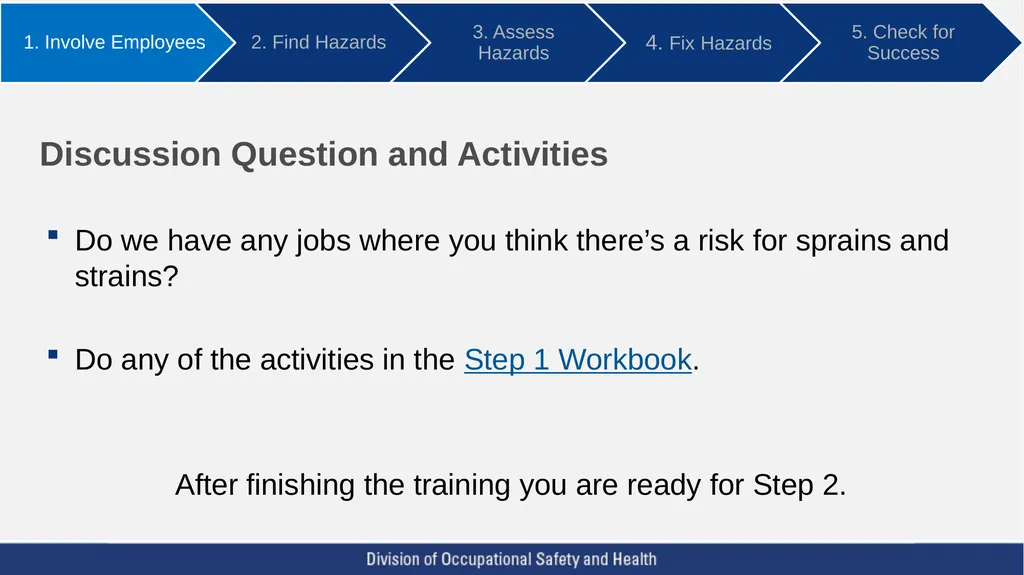 Using ergonomics to prevent sprains and strains - slide 13 of 55