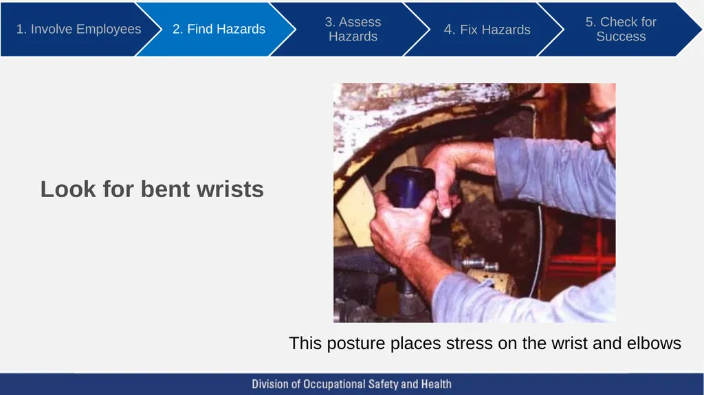 Using ergonomics to prevent sprains and strains - slide 21 of 55
