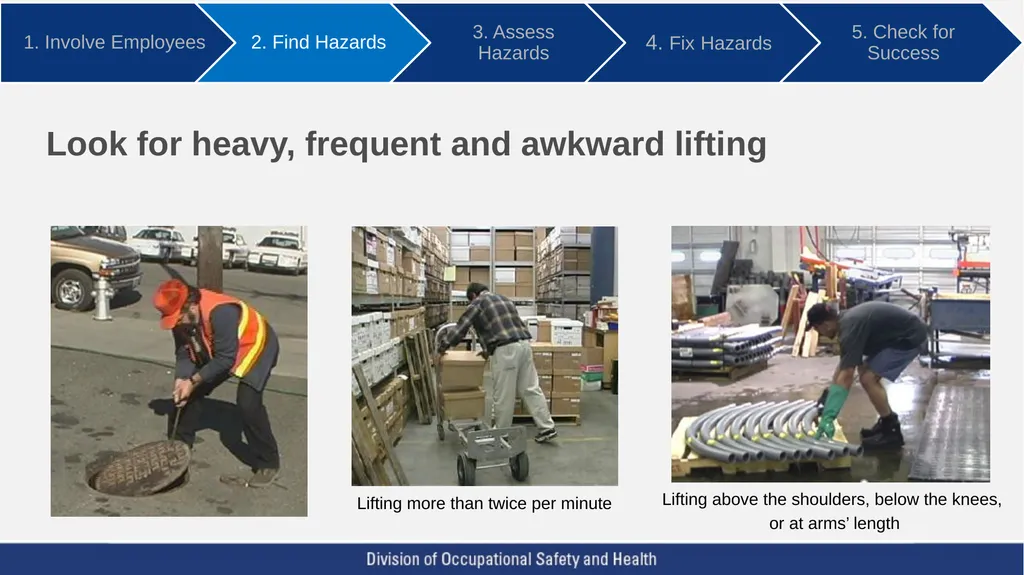 Using ergonomics to prevent sprains and strains - slide 15 of 55
