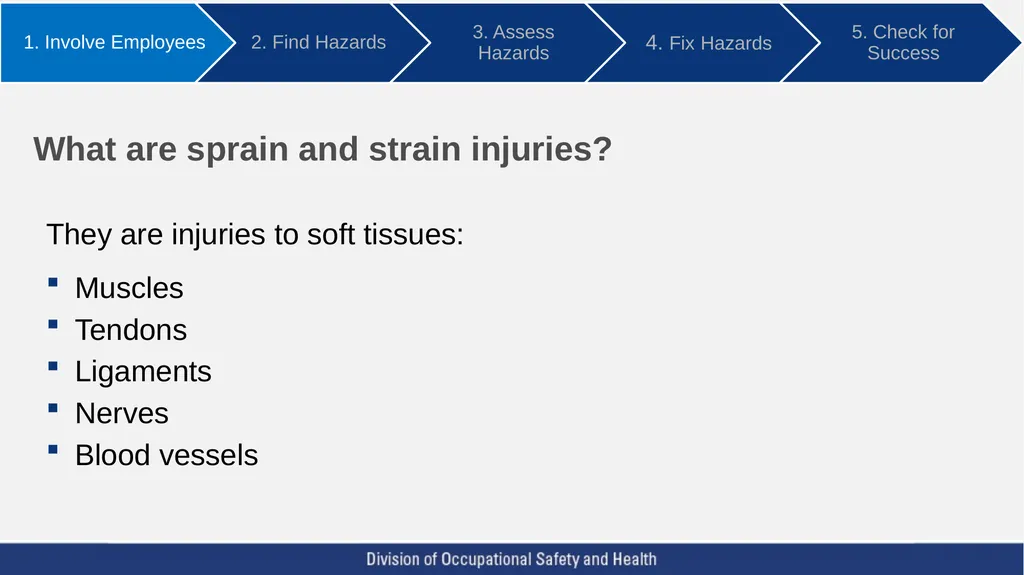 Using ergonomics to prevent sprains and strains - slide 10 of 55